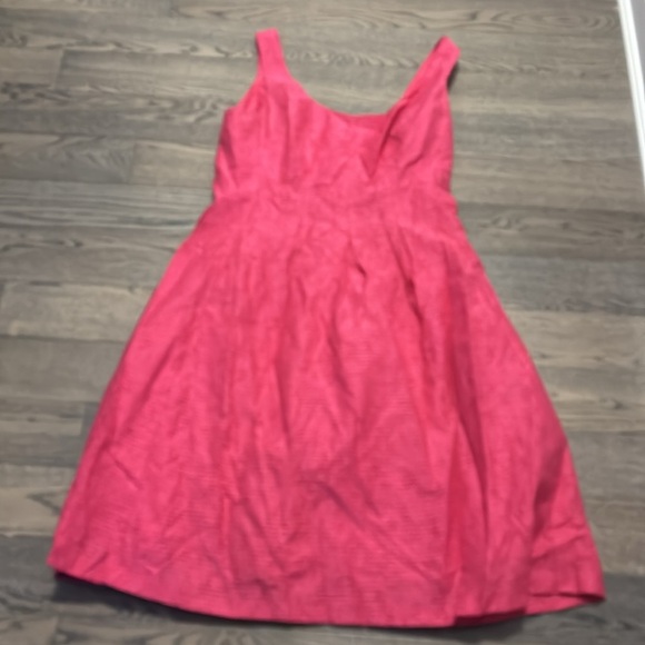 Nine West Vintage 2960’s hot pink waggle fit and flare sleeveless dress Sz 8 - Picture 8 of 16